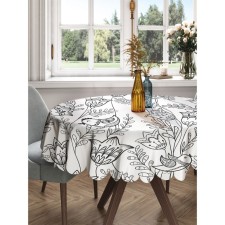 The tablecloth “Birds of Low”, round, Saten, d = 150 cm
