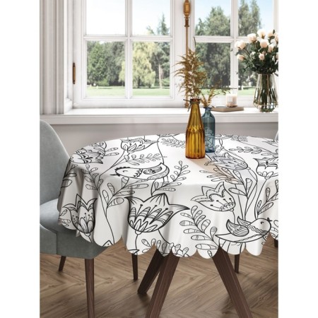 The tablecloth “Birds of Low”, round, Saten, d = 150 cm