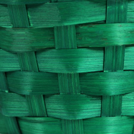 Wicker basket, D13 x h9.5/28cm, bamboo, green-4