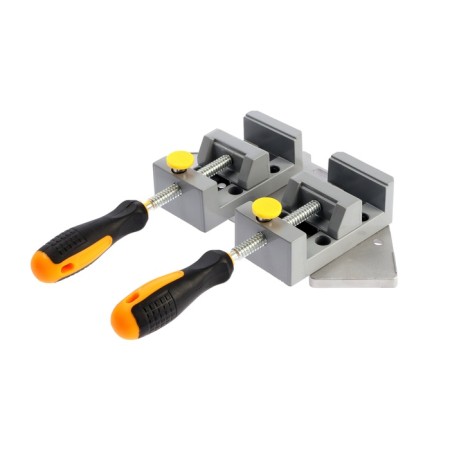 Corner striped reinforced tundra, metallic, two clamps 90 and 180 °, 2k handle, 70 mm 107021-5