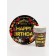 A set of paper utensils "Happy birthday", set 12 pcs., Black color