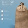 Jute bag, 44 × 90 cm, density 190 g/m², weaving 34 × 22 threads, with ties