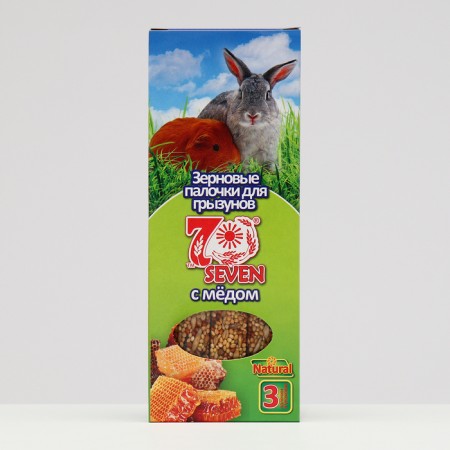 SEVEN SEEDS sticks for rodents, honey, 3 pcs, 90 g-1