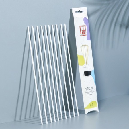 A set of fiber sticks for aromatic diffuser, 25x0.3 cm, 10 pieces, white