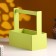 Wooden Kashpo "Hellas Large, Pack", with a pen, 25 × 12.5 × 10 (25) cm pistachio
