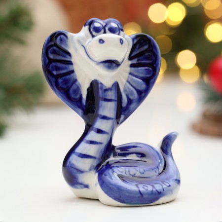 Souvenir "Snake Manya", Gzhel, 8.5 cm