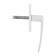 Handle window tundra, metal, d = 7 mm, pin 35 mm, length 80 mm, white color