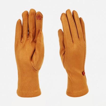 Gloves are female, dimensionless, without insulation, beige color