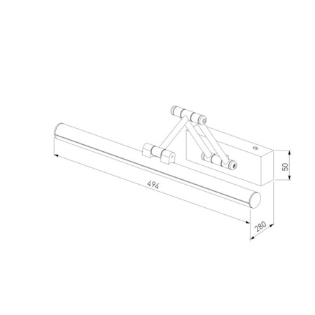Interior backlight Elektrostandard, Monza Led 12 W, 280x494x50 mm, IP20, white color-3