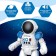 Robot radio -controlled "Cosmonaut", interactive, Russian chip, gestures, with a battery