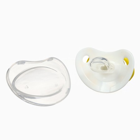 Set: nipple - dummy with the holder "flowers", orthodontic, +6 months, yellow color-6