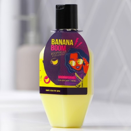 Banana Boom shower gel, 300 ml, banana aroma, Beauty Fox-1