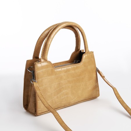 Bag Female Tout with zipper, beige color-1