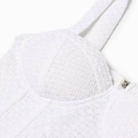 Women's tweed corset, mist, p. XS, white-7