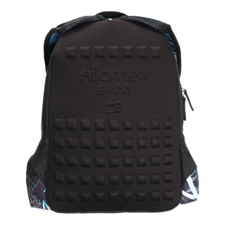 School backpack 38 x 27 x 17, ergonomic back, Devente Attomex Basic, T-Rex Dino, Black 7033443-5
