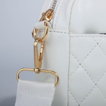 Bag Cross-Bodi with a zipper, white color-4