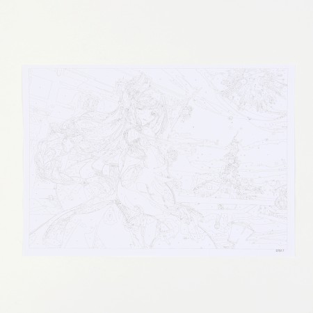 Picture for coloring by numbers "Geneshin. Paints of fleeting ", 40 × 50 cm-4