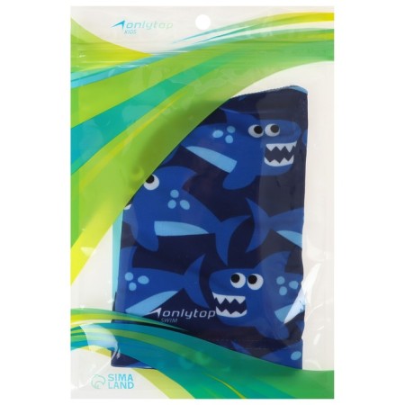 Шапочка для плавания детская ONLYTOP Swim «Акулы», тканевая, обхват 46-52 см-9