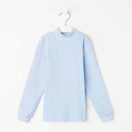 School turtleneck for children, blue color, height 134-1