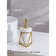Liquid soap dispenser on Savanna “Geometric” stand, 250 ml, gold color