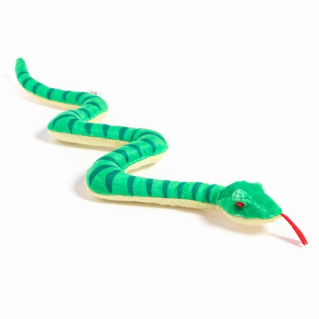 Soft toy "Snake", 39 cm, green color-3