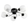 Avtal chandelier 5he27 40W black-chromium 53x53x23 cm Bayerlux