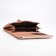 Women's wallet on the button, pink color