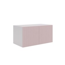 Антресоль Зефир двухдверная 118.01 белое дерево/пудра розовая (эмаль)