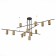 Ceiling lamp ST LUCE. SL1206.402.12. Sormano. 12x7 W, GU10, 120x120x65 cm, black color