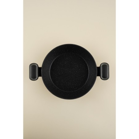 Poster - aluminum fried, d = 24 cm, h = 6.5 cm, anti -stick coating, induction, black color-3