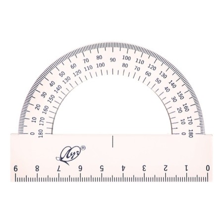 Damage set 4 objects (ruler 15 cm, square 30 °/ 60 °, 10 cm; square 45 °/ 45 °, 8 cm; transporter 180 °, 9 cm), transparent-3