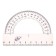 Damage set 4 objects (ruler 15 cm, square 30 °/ 60 °, 10 cm; square 45 °/ 45 °, 8 cm; transporter 180 °, 9 cm), transparent