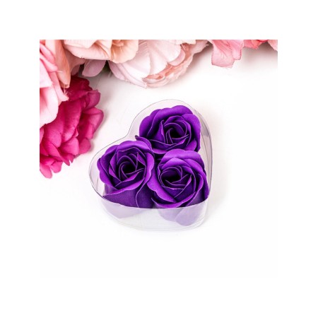 Soap roses, purple, set 3 pcs-4