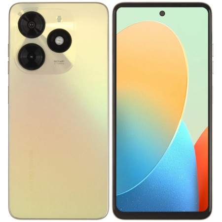 Tecno Spark 20C, 6.56 Smartphone, 4GB, 256GB, 50MP, 8MP, 2SIM, 5000 Mam, NFC, Golden