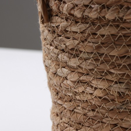 Kashpo wicker "Kenya" cylinder with handles, 25.5x25x23 cm, natural-3