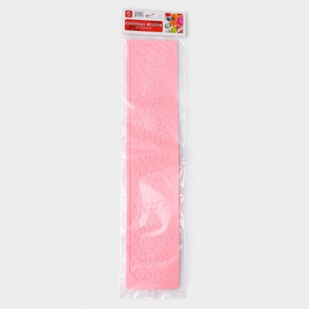 Axing rug Dalyan "Leaves", silicone, 37.5 × 8 × 0.1 cm, pink color-5