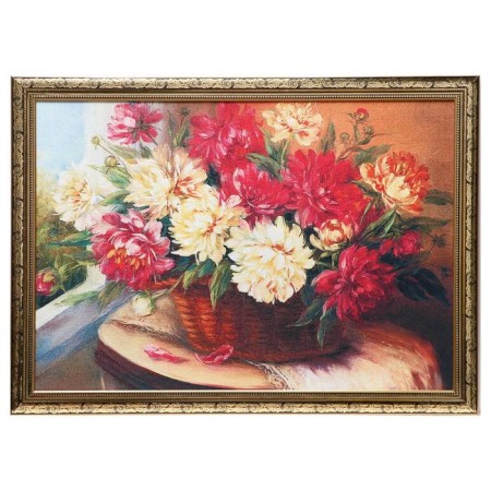 Tapestry "Basket with Peonies" 53*73 SM Frame Mix-4