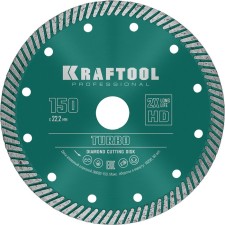 Diamond disk Kraftool 36682-150, segmented, d = 22.2 mm, 150 mm