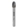 Denzel Borfrase, type E, metal, carbide, oval, 8 mm