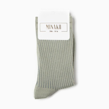 Women's socks long minku, col. pale green, rr 36-39-2