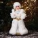Snow Maiden "In a fur coat and earrings. With a strap" moves, 40x20 cm, white