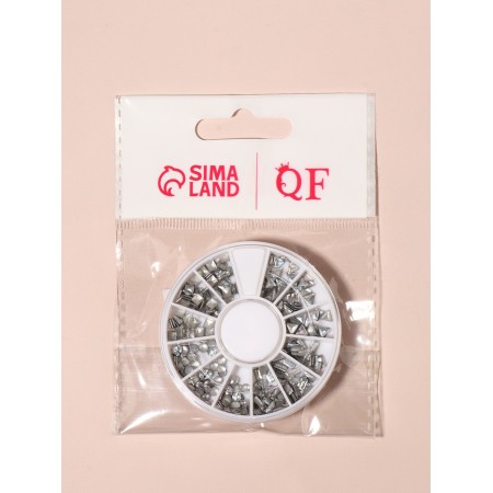 Decorative elements for decor, voluminous, holographic, 12 cells, silver color-6