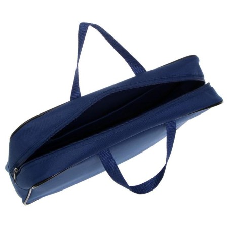 Folder with A4 handles, 360 x 270 x 80 mm, textile, inner pocket, blue 1sh48-2