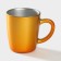Glass mug, 340 ml, color orange metallic