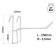 The hook on the grid is single, the color is white, d = 3.5 mm, l = 25 cm