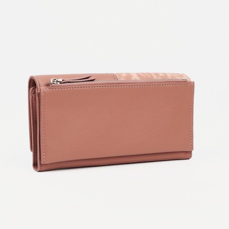 Women's wallet on magnets, pink color-1