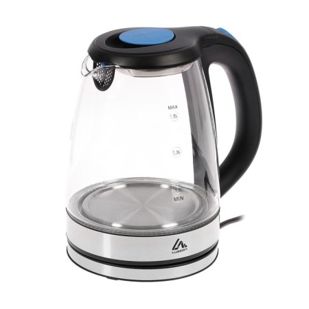 Electric kettle Luazon LSK-1802, glass, 1.8 l, 1500 watts, backlight, black and blue-6