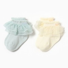 Set of socks of crumb I am Basic Line, 2 pairs, 6-12 months., Blue/yellow
