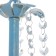 Lyana chandelier 5he27 40w Blue 45x45x40-90 cm Bayerlux