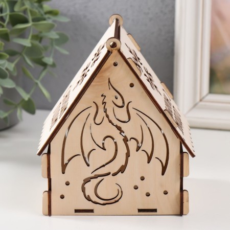 Domik box "Dragon" natural 12x10x14 cm (set of 7 parts)-1